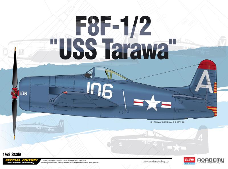 Academy 1/48 F8F-1/2 \"USS Tarawa\" LE: