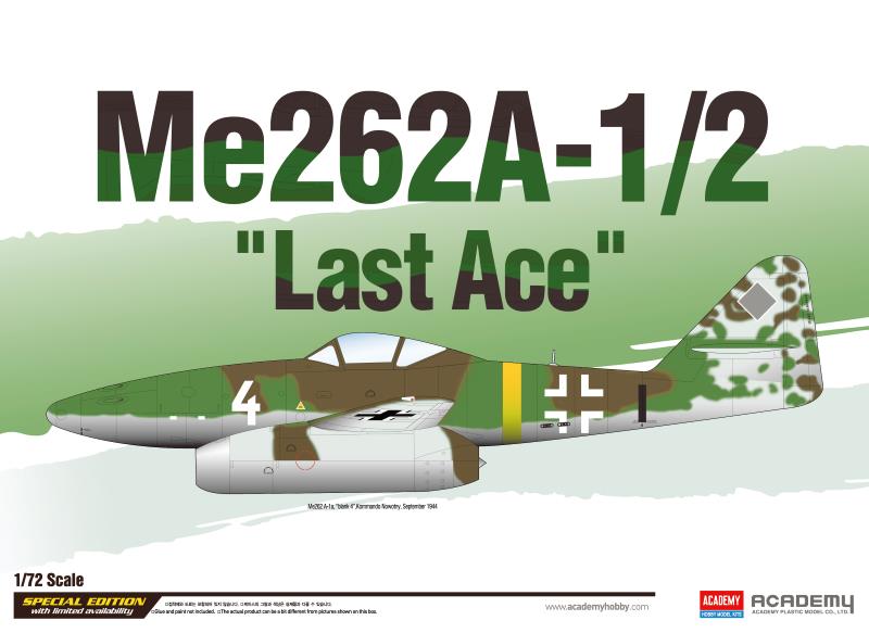 Academy 1/72 Me262A-1/2 \"Last Ace\" LE: