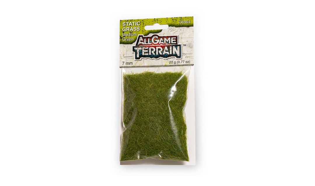 MEDIUM GREEN STATIC GRASS 7mm