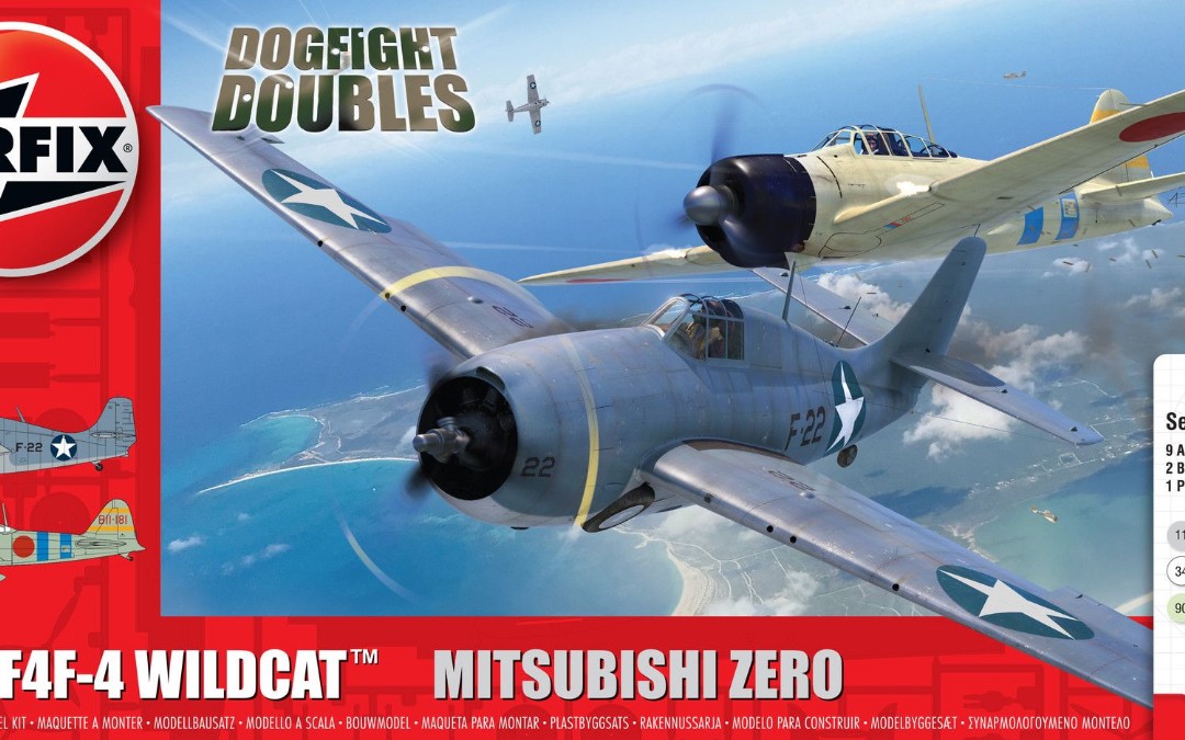AIR50184 GRUMMAN F-4F4 WILDCAT & MITSUBISHI ZERO DOGFIGHT DOUBLE
