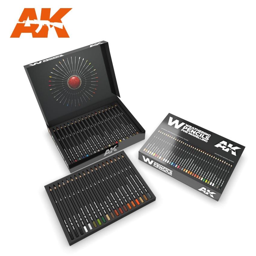 AK Interactive Weathering Pencils Deluxe Edition Box (37 Waterpe