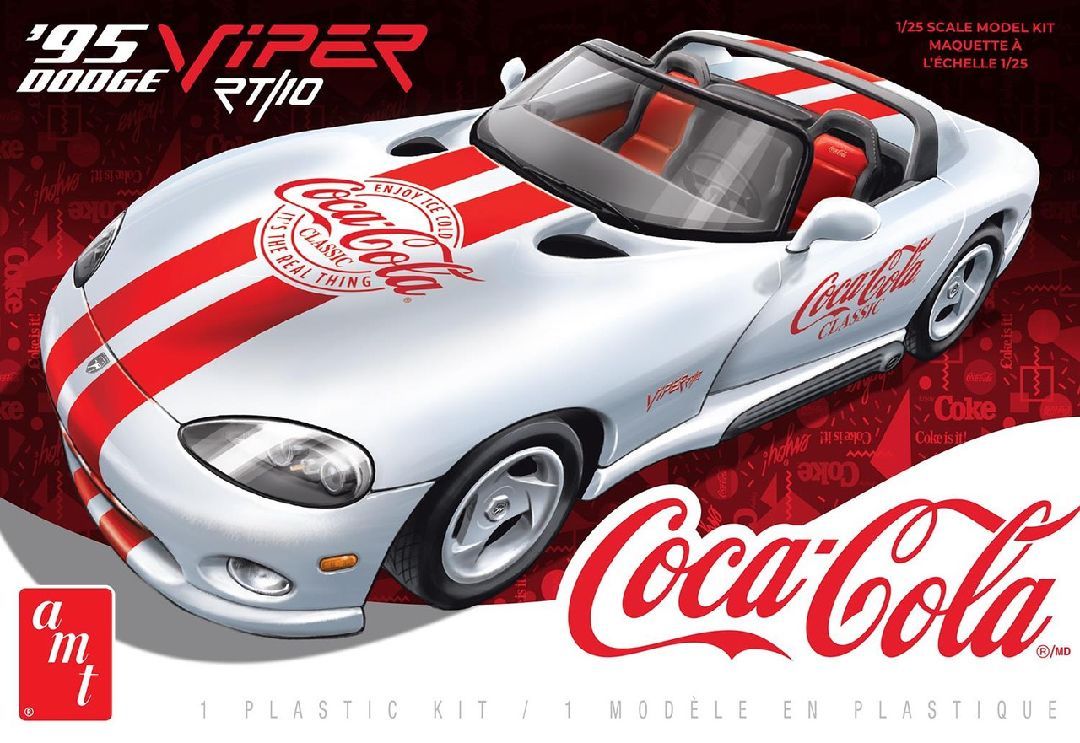 AMT 1995 Dodge Viper RT-10 Coca-Cola 1/25 Model Kit (Level 2)