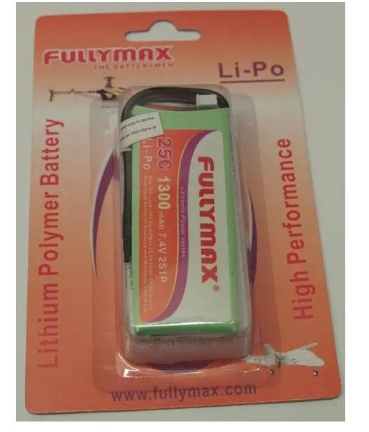 1300mah 7.4V 25c LiPo Fullymax