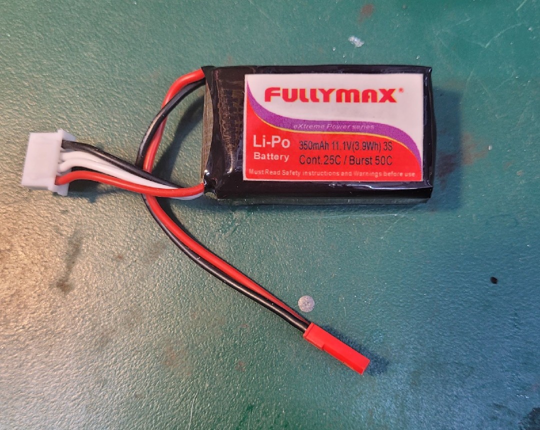 11.1v 350mah Micro 25c LiPo Fullymax