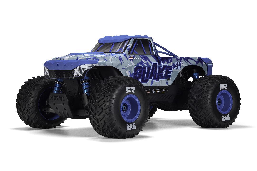 Arrma 1/8 QUAKE 4S DSC 4X4 Brushless RTR - White/Blue Nov 15 ETA