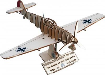 1/48 Messerschmitt Bf 109 wood model level 1