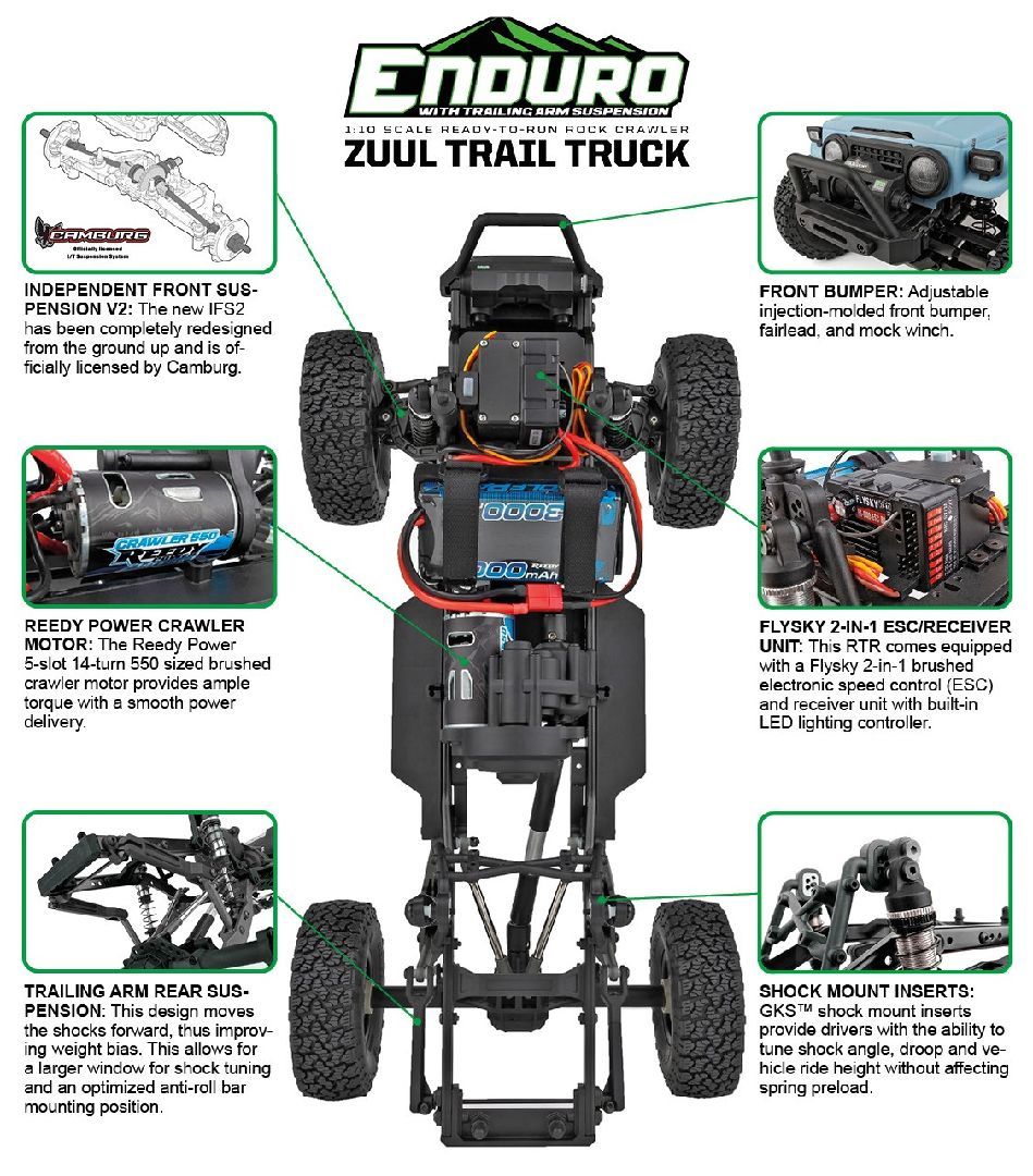 Element RC Enduro Trail Truck Zuul IFS2 Blue RTR