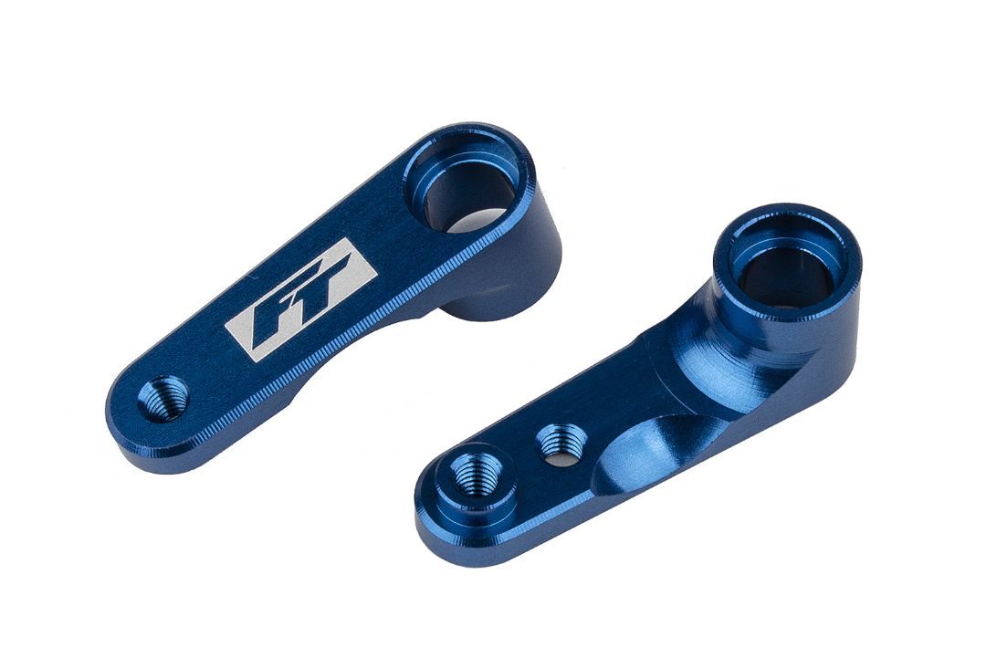 Team Associated RC10B6.4 FT Steering Bellcranks, blue aluminum Team Associated RC10B6.4 FT Steering Bellcranks, blue aluminum