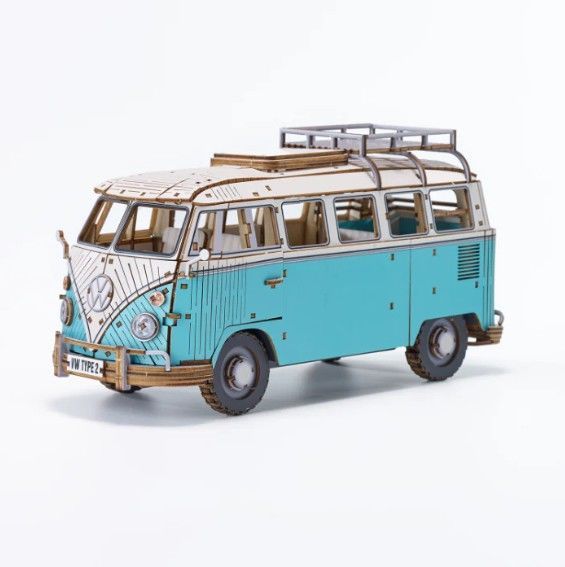 Azone Vintage Volkswagen (T1) Camper Van (395 Pcs) Level - BLUE