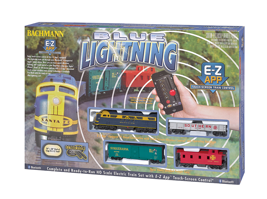 Bachmann Blue Lightning - E-Z App Train Control (HO Scale) Train