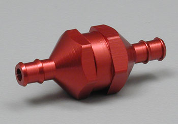 Du-Bro In Line Fuel Filter w/Plug (Red) (1/pkg.)
