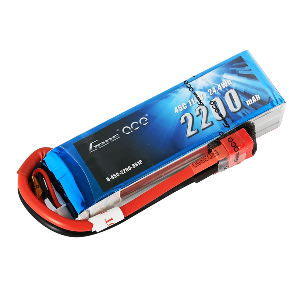 Gens Ace - 010 - 2200mAh 3S1P 11.1V 45C LiPo Deans Plug