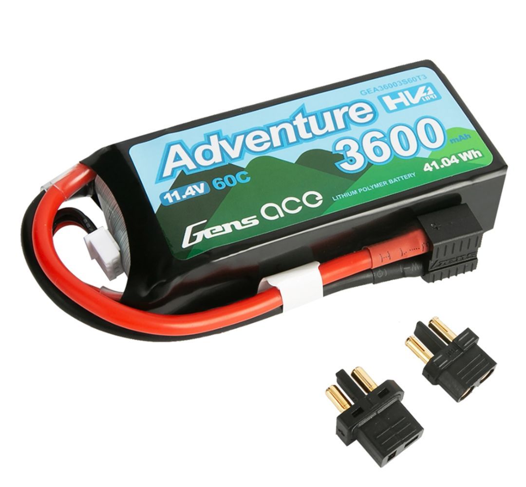 Gens Ace Adventure 3S HV 3600mAh 60C LiPo - Deans & XT60