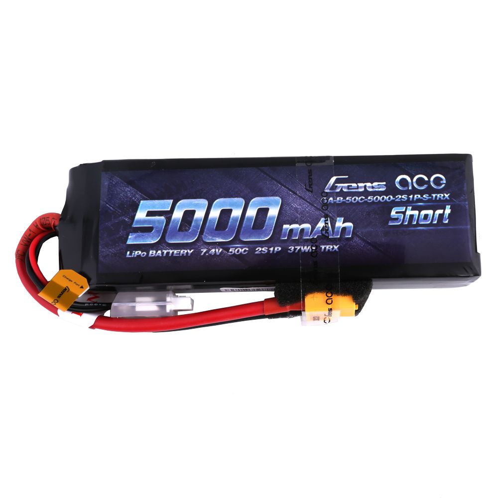 Gens Ace 5000mAh 2S1P 7.4V 50C LiPo XT-60 Plug