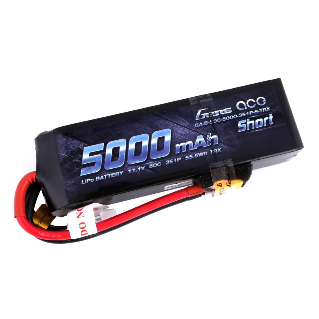 Gens Ace 5000mAh 3S1P 11.1v 60C LiPoXT-60 Plug softcase 139x46.3