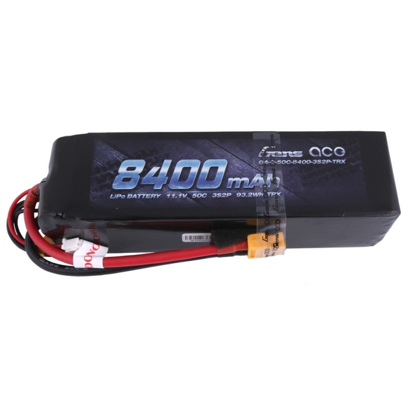 Gens Ace 8400mAh 11.1V 50C 3S2P LiPo XT60 Plug Soft Case