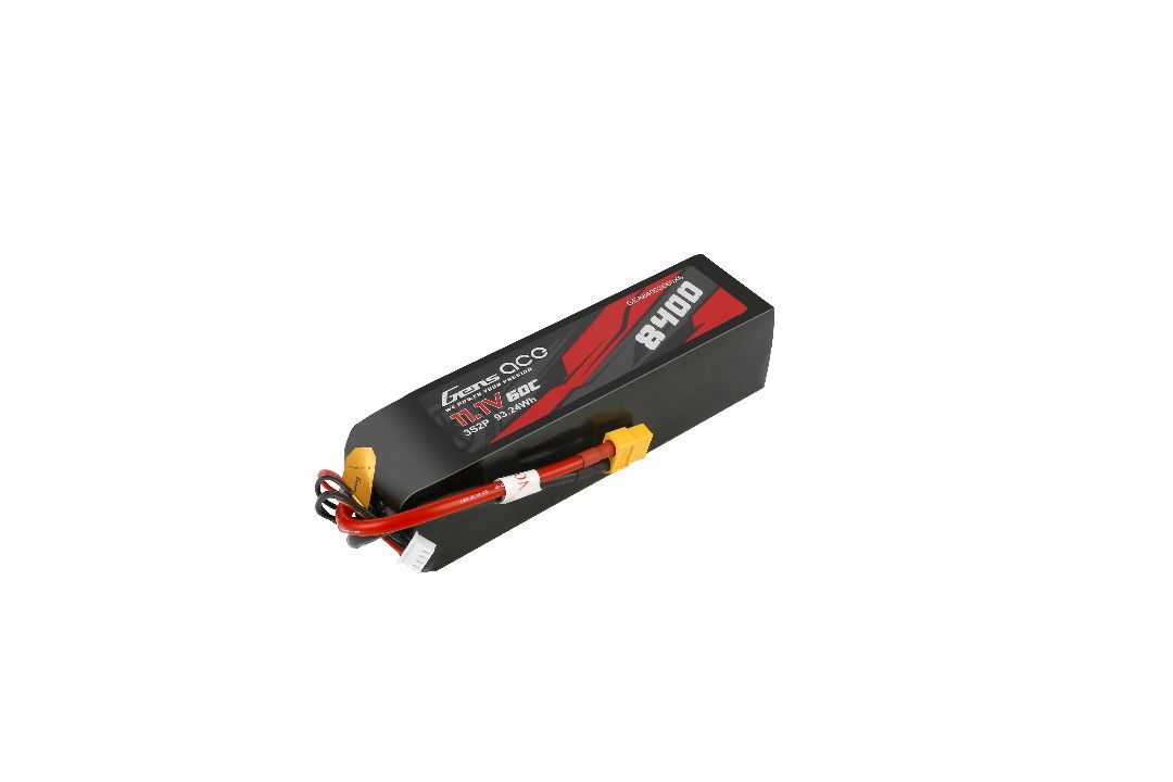 Gens Ace 8400mAh 11.1V 50C 3S2P LiPo XT60 Plug Soft Case