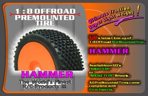 Hammer Off-Road Spike tire Med/Soft Mounted pair