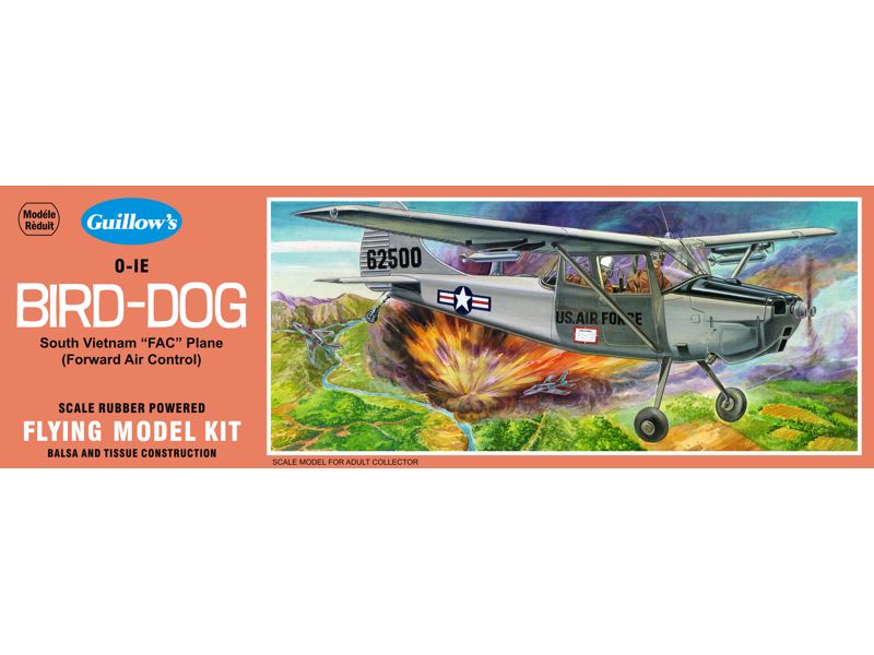 1/24 Cessna 0-1E Bird-Dog Rubber Powered Model Kit (1)