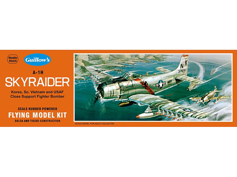 1/35 A-1H Skyraider Rubber Powered Model Kit (1)