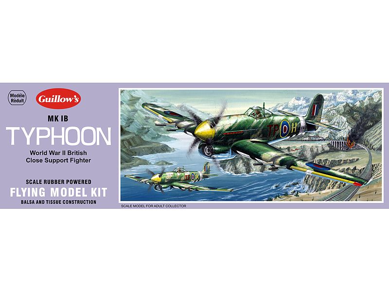 1/28 MK 1B Typhoon Rubber Powered Model Kit (1)