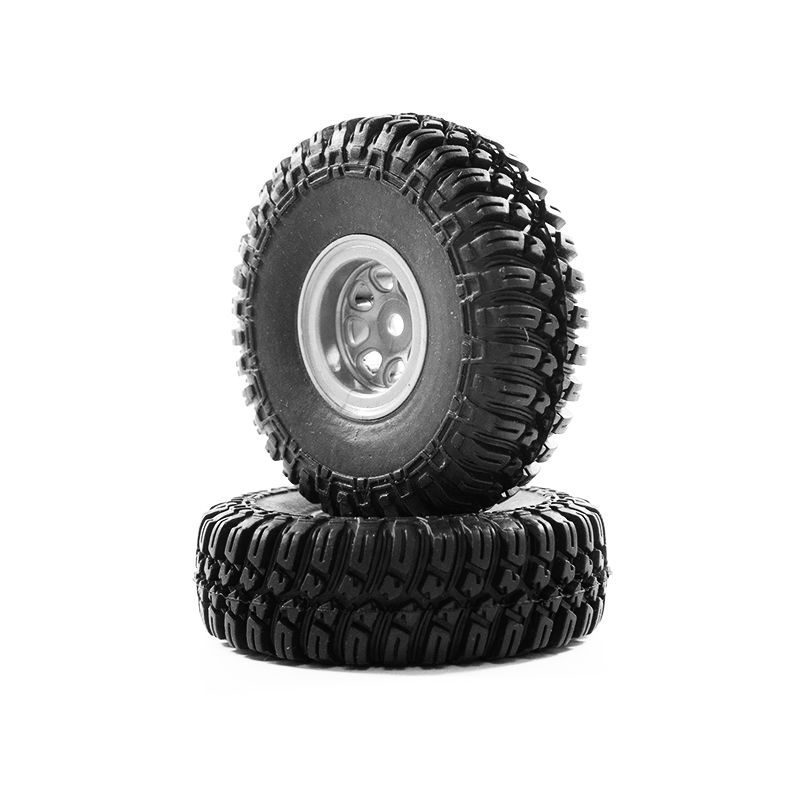 Hobby Plus 1.0\" MT Crawler Tire Mounted (Grey Wheel)(4)
