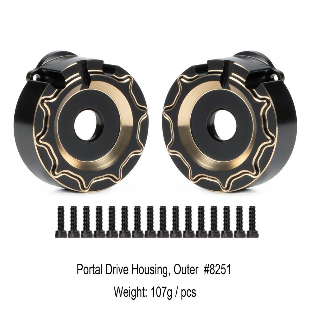 Hobby Details TRX4 Brass Front/Rear Axle Cover Weight: 214g