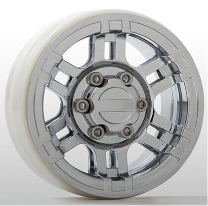 Wheels 1.9\" Beadlock, Plastic, Chrome (4)