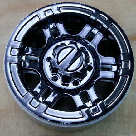 Wheels 1.9\" Beadlock, Plastic, Black Chrome (4)