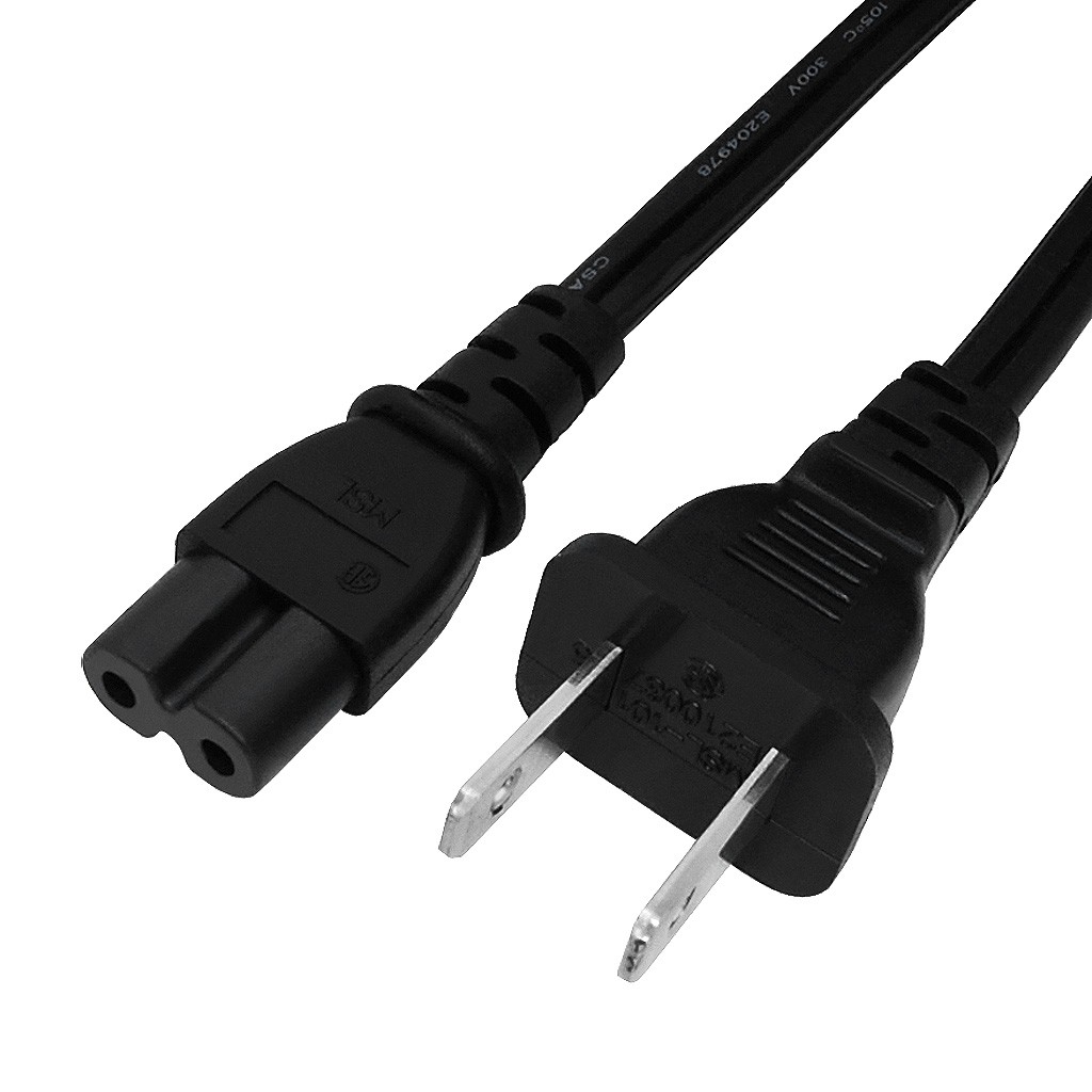 6\' 2 Prong AC Power Cord