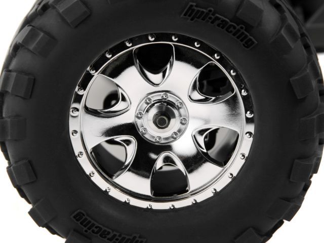 Mounted GT2 Tire, S Compound, on Warlock Wheel, Chrome Glued, In