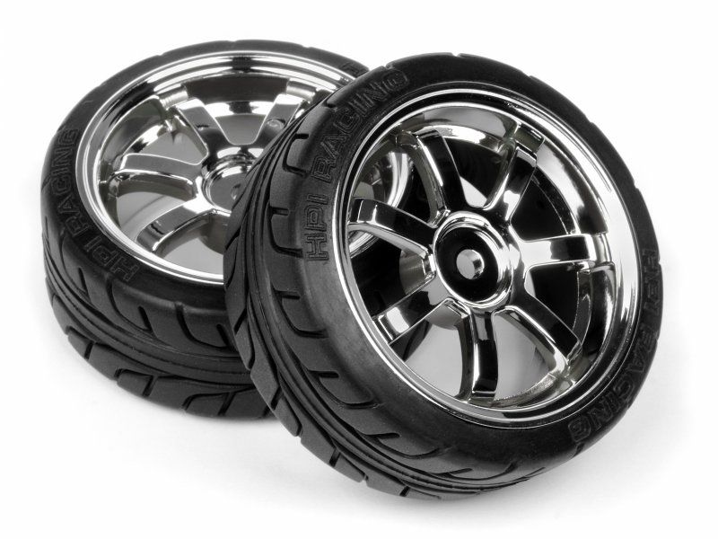 T-Grip Tires, 26mm, Mounted on Rays 57S-Pro Wheels, Chrome