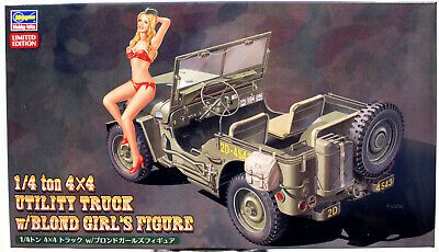 1/4 Ton Utility Truck (Jeep) W/Blond Girl Figure