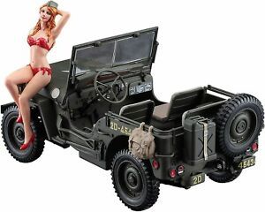 1/4 Ton Utility Truck (Jeep) W/Blond Girl Figure