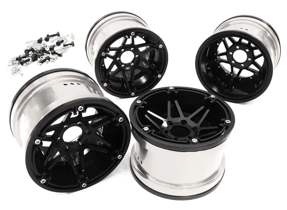 Billet Machined 6 Spoke 2.2 6-Bolt Type Wheels for 1/10 Scale Ro