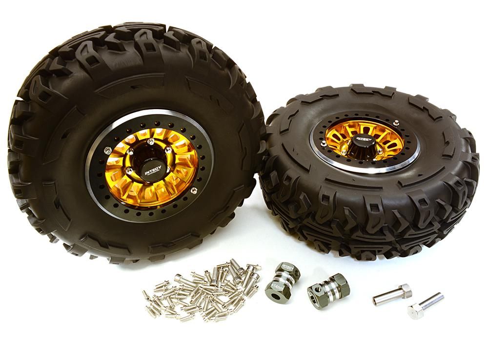 2.2x1.5-in. High Mass Alloy Wheel, Tires & 14mm Offset pair
