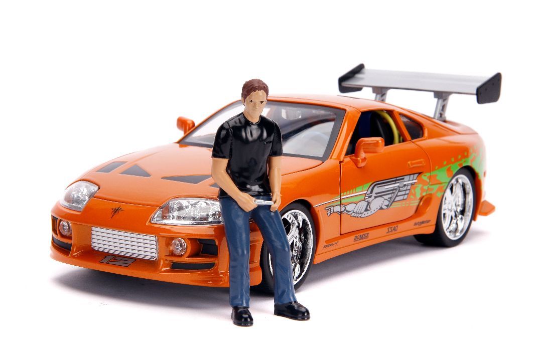 Jada 1/18 \"Fast & Furious\" Brian\'s Toyota Supra w/Lights& fig