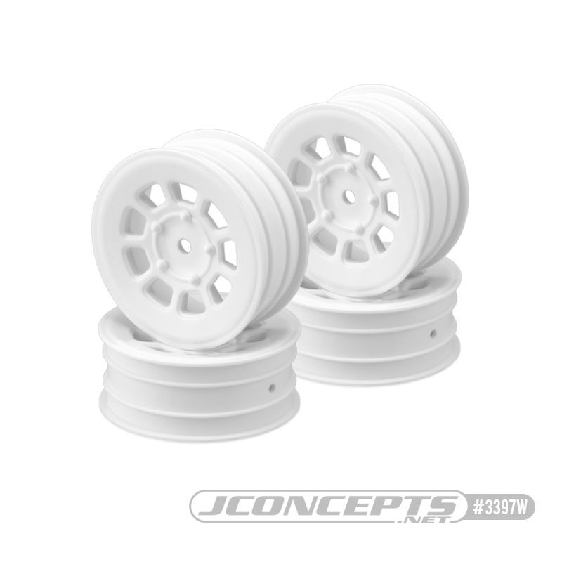 JConcepts9 shot 2.2\" front wheel (white) - 4pc