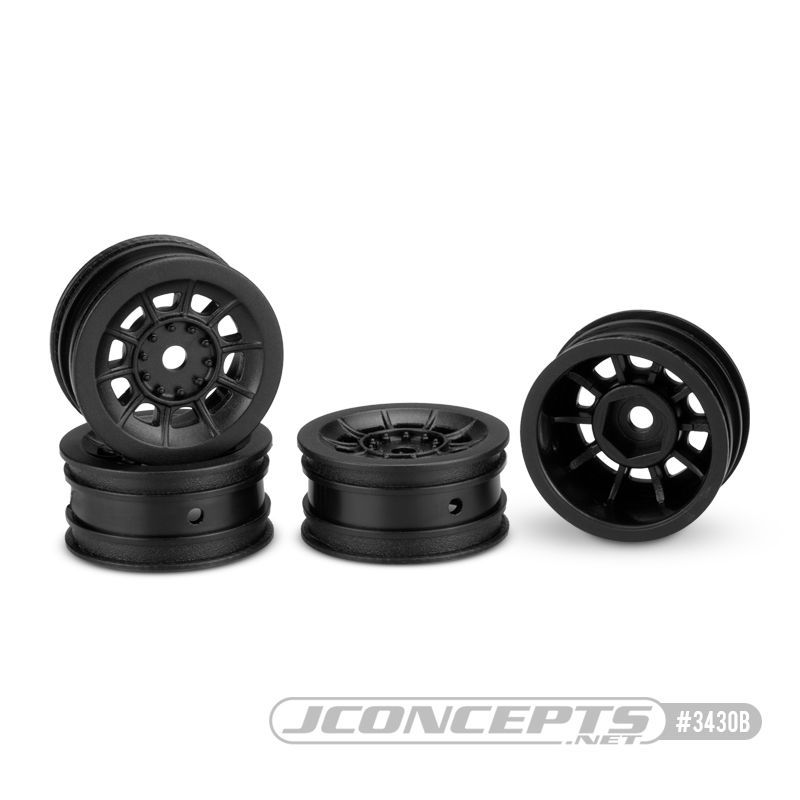 JConcepts Hazard - Axial SCX24, 1\" Wheel Black 4pc