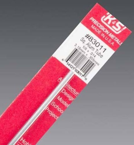 K+S 3011 1/8x.014 SQUARE ALUMINUM TUBE