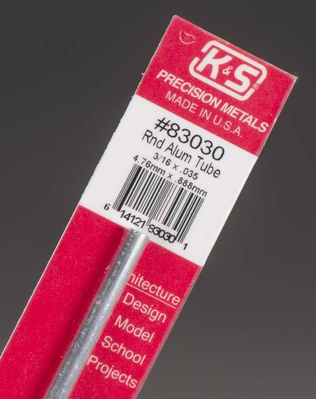 5/16 x.035 ROUND ALUMINUM TUBE (1/PK)