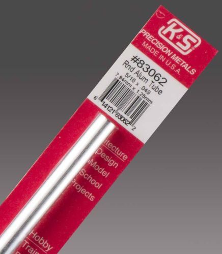 5/16 x.049 ROUND ALUMINUM TUBE (1/PK)