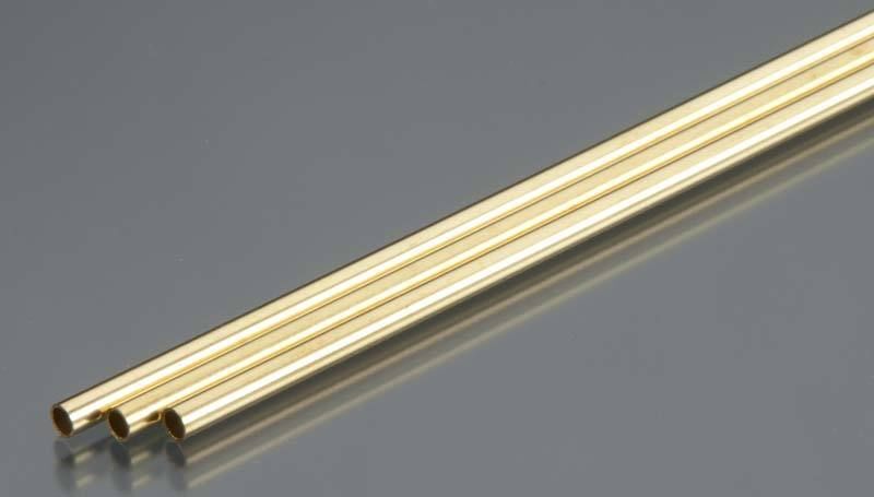 K+S9833 BRASS TUBE 2.5mm OD x .225mm THIN WALL 3/CARD