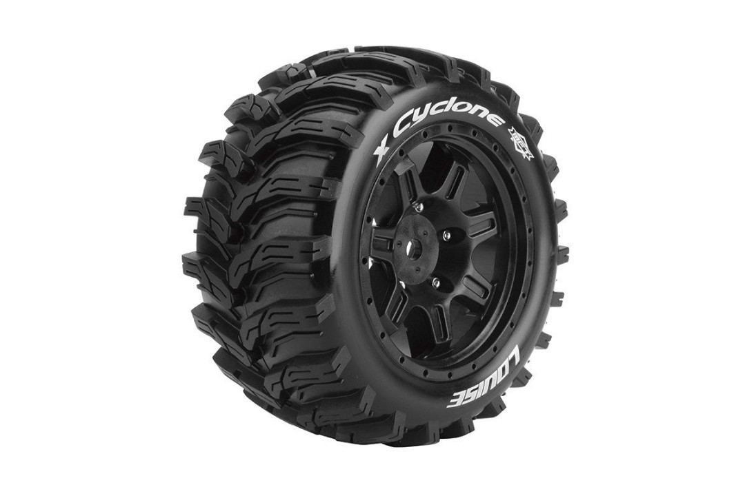 MFT X-Cyclone Sport Monster Truck Tires, 24mm Hex, Mounted