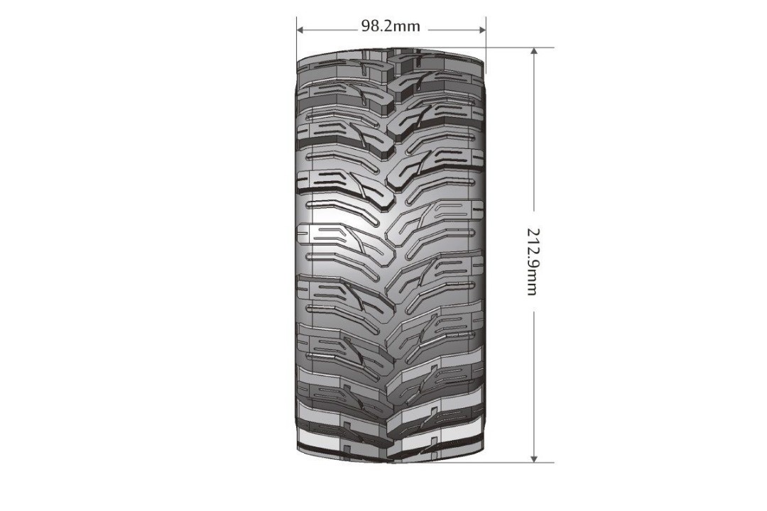 MFT X-Cyclone Sport Monster Truck Tires, 24mm Hex, Mounted