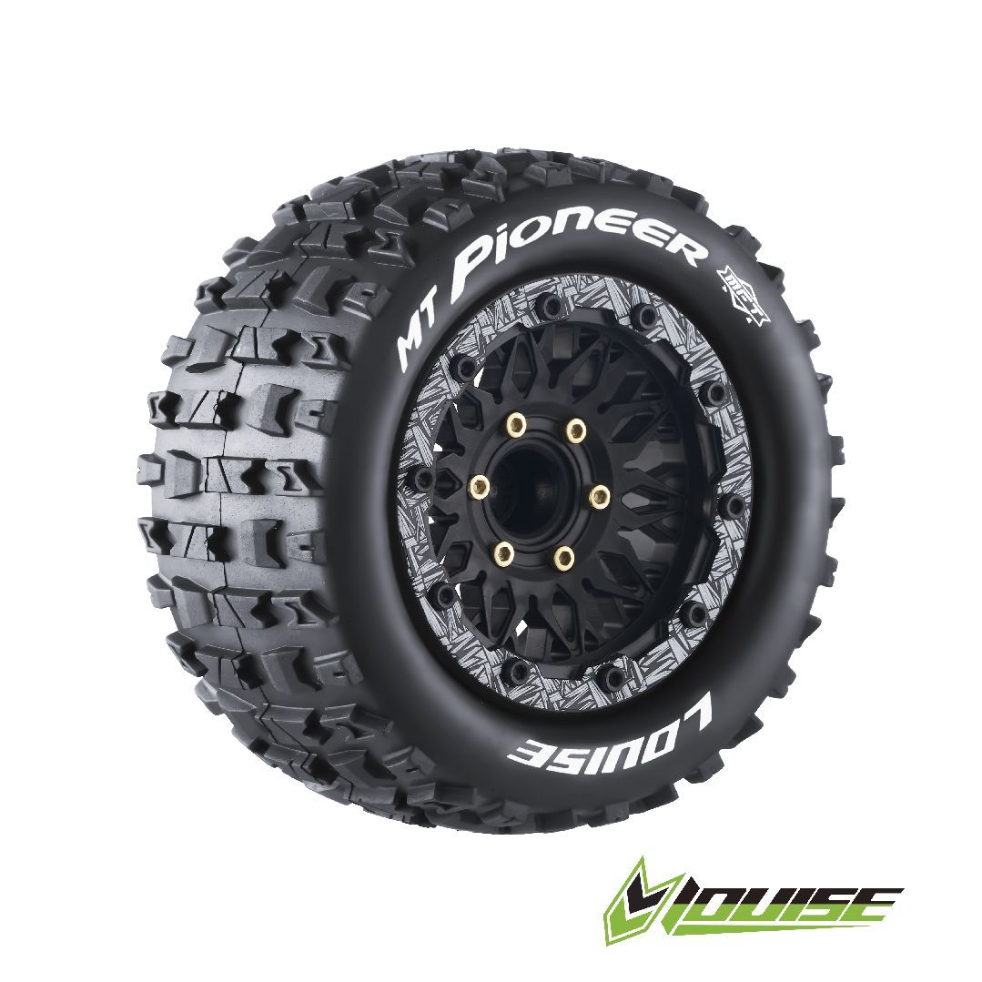 Louise R/C MT-Pioneer 2.8\" Removable Hex Black Whls 5.4\" OD(2)