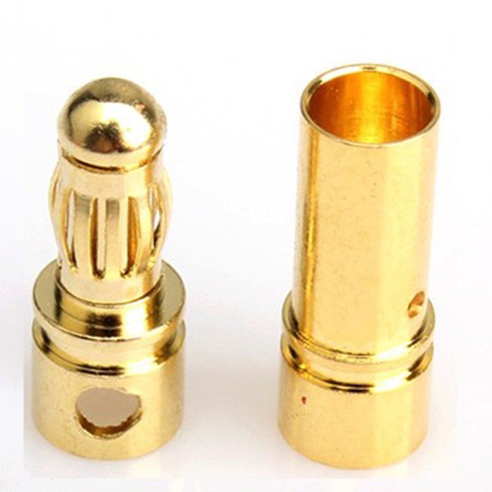 3.5mm Gold Bullet plug set Male/Female (10)