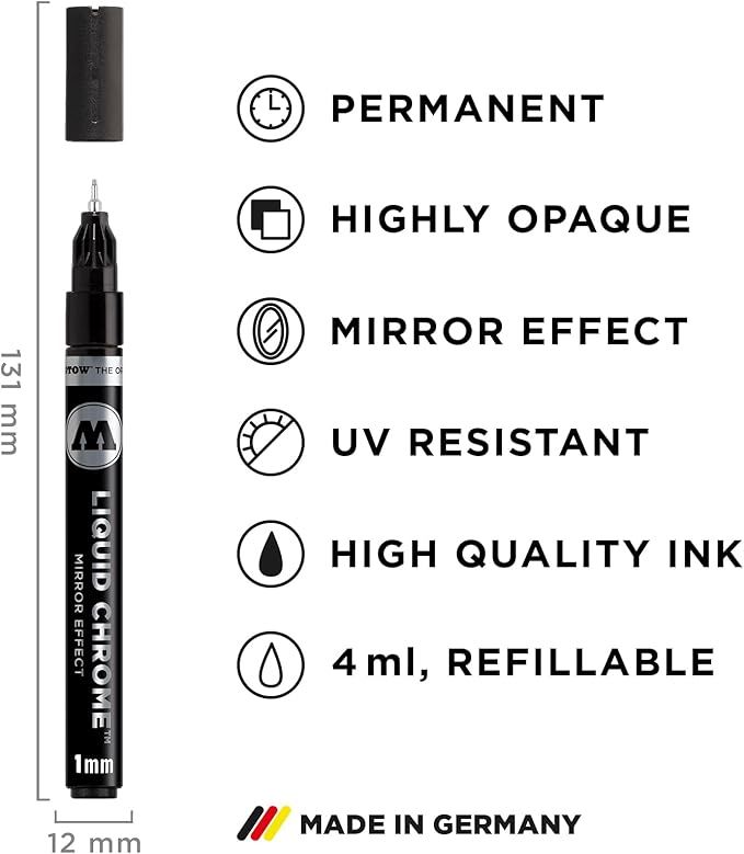 1mm Liquid Chrome Mirror Effect Marker