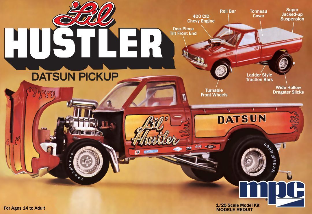 MPC 1975 Datsun Pickup \"Li\'l Hustler\" 1/25 Model Kit (Level 2