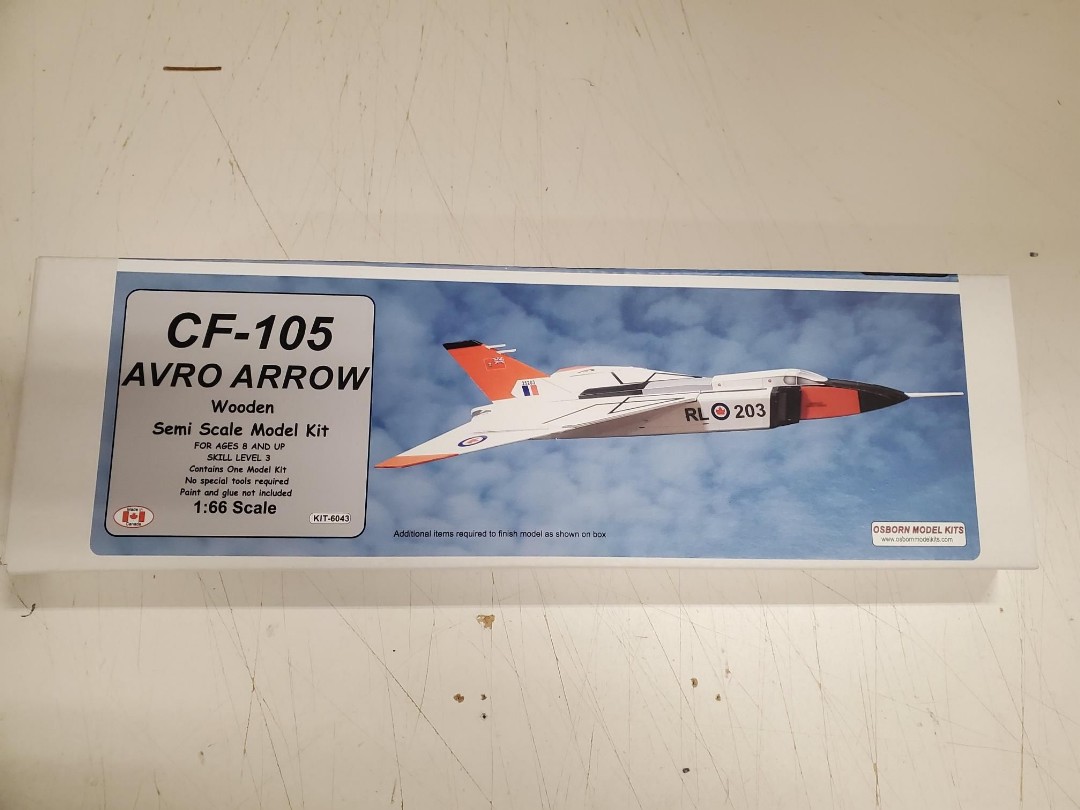Avro Arrow 1:66 Scale Wooden Kit Box